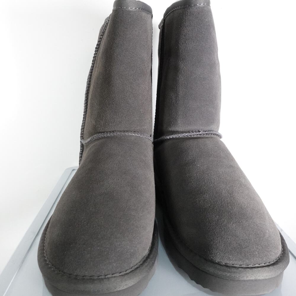 New Quince Womens Australian Shearling Mid-Calf Boot Gray Shoes Size 8 OT-5732